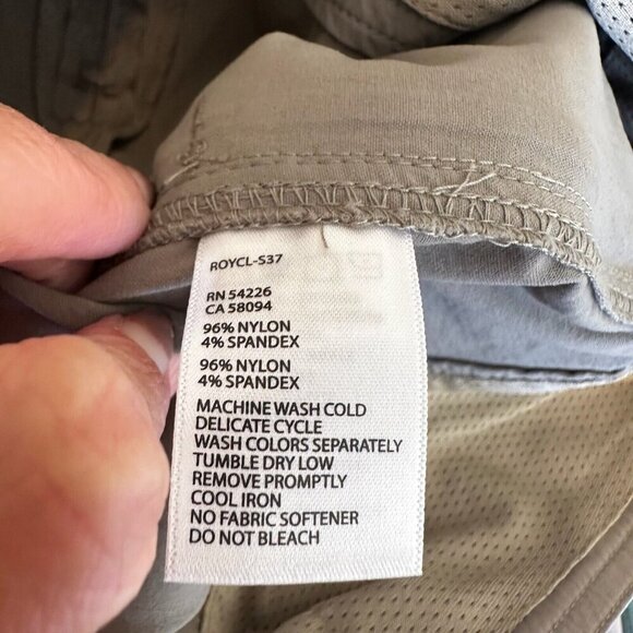 Royal Robbins Skirt Womens Sz 14 Gray Discovery Strider Flare Nylon Stretch - Picture 7 of 9